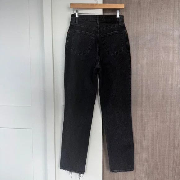Abercrombie & Fitch Curve Love Ultra High Rise 90s Straight Jean Black Size 4 - Picture 9 of 14